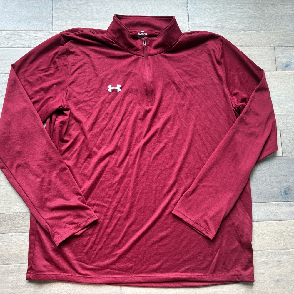 Under Armour Burgundy Quarter Zip Pullover